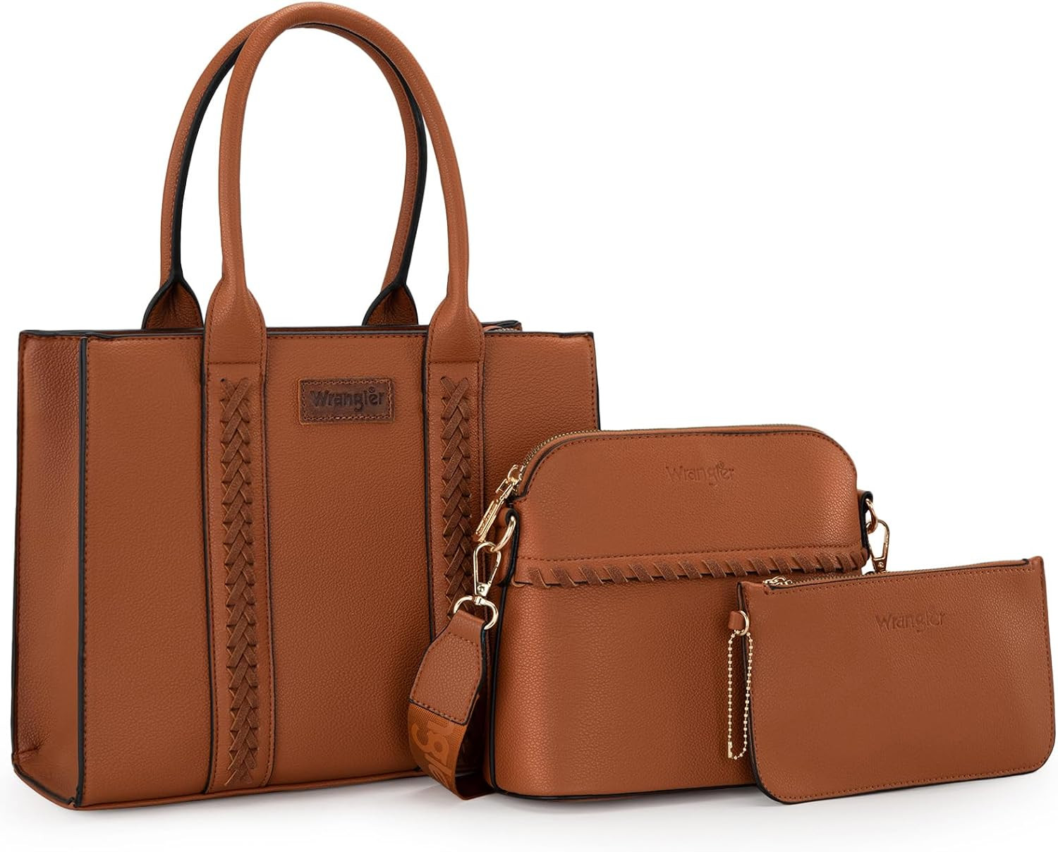 Wrangler 3Pcs Purses for Women Tote Bag Crossbody Handbag Sets with Strap