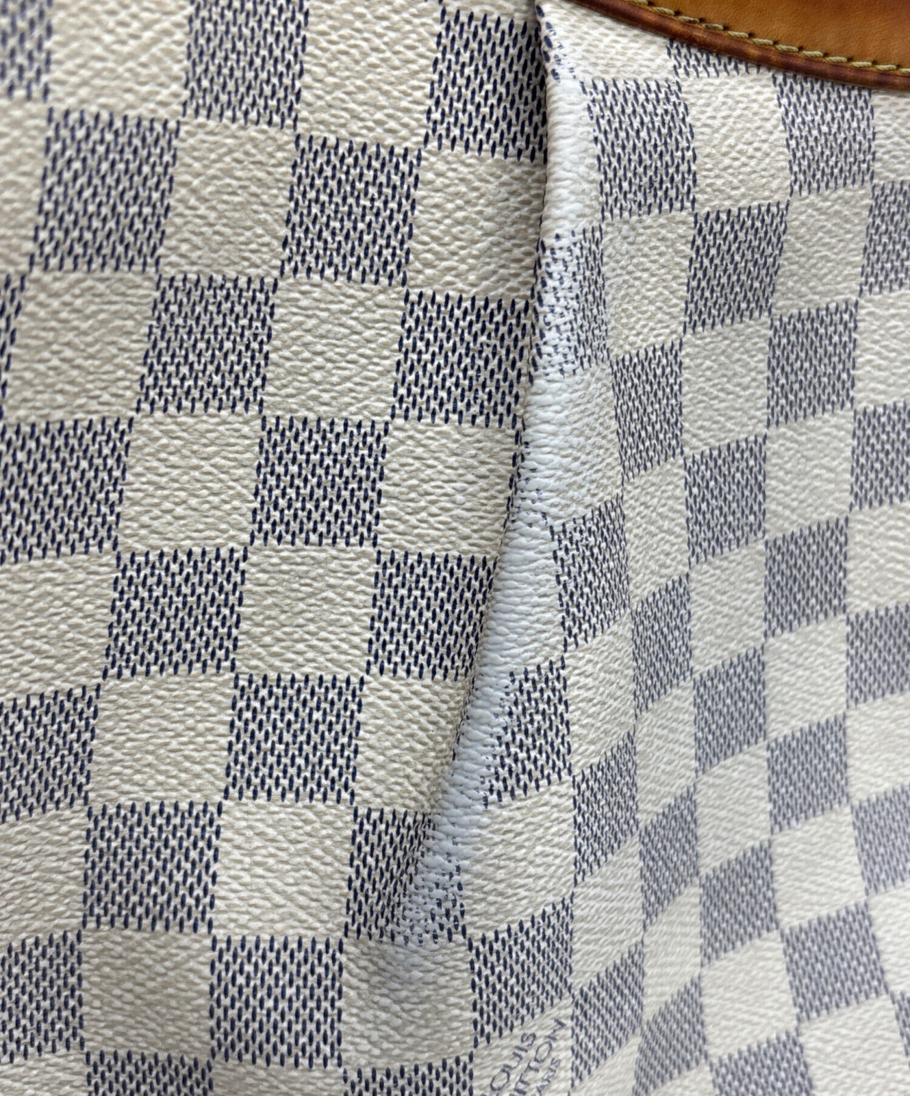LOUIS VUITTON Shoulder bag Damier Azur Canvas Beige Authentic From Japan
