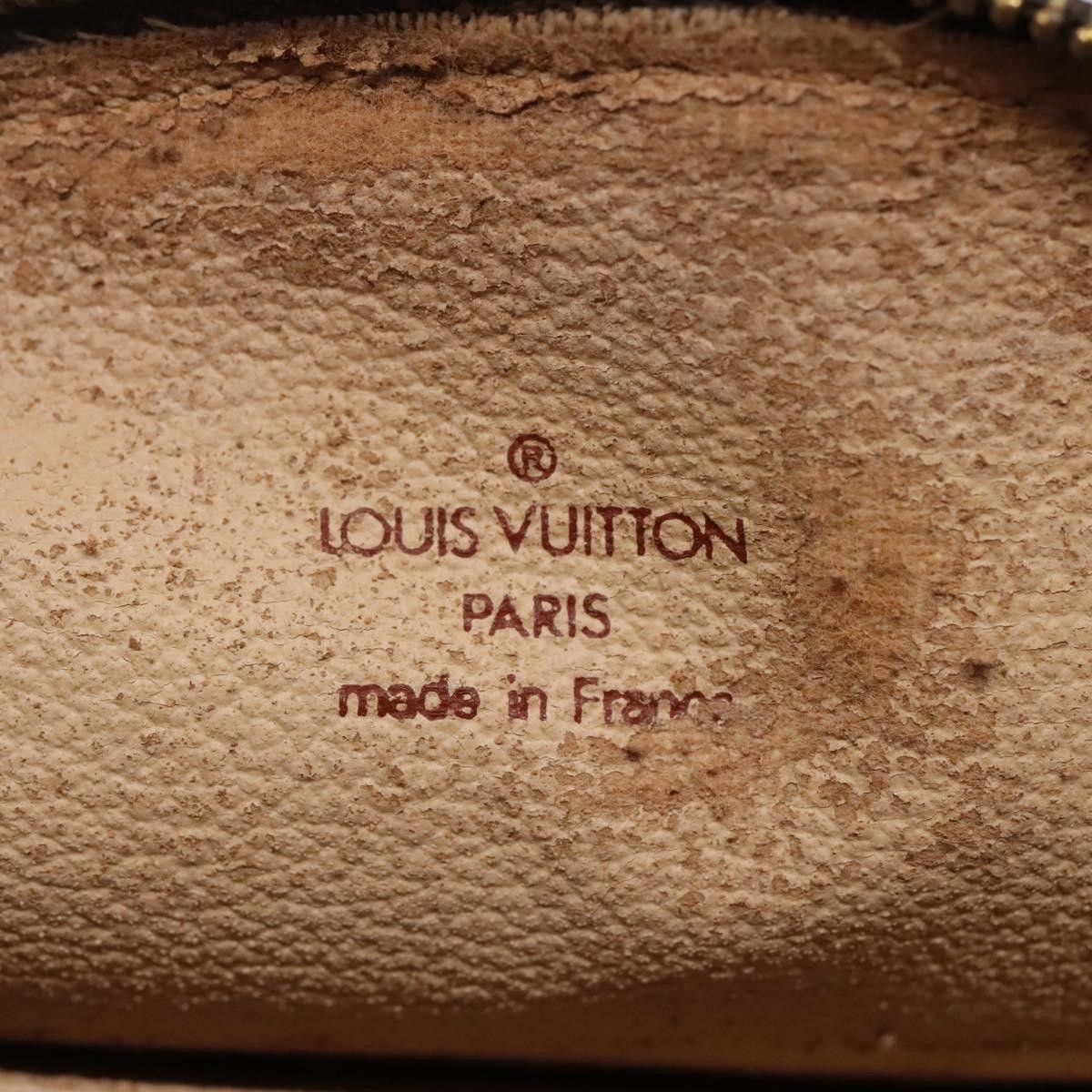 LOUIS VUITTON Monogram Trousse Demi Ronde Cosmetic Pouch M47520 LV Auth BA014