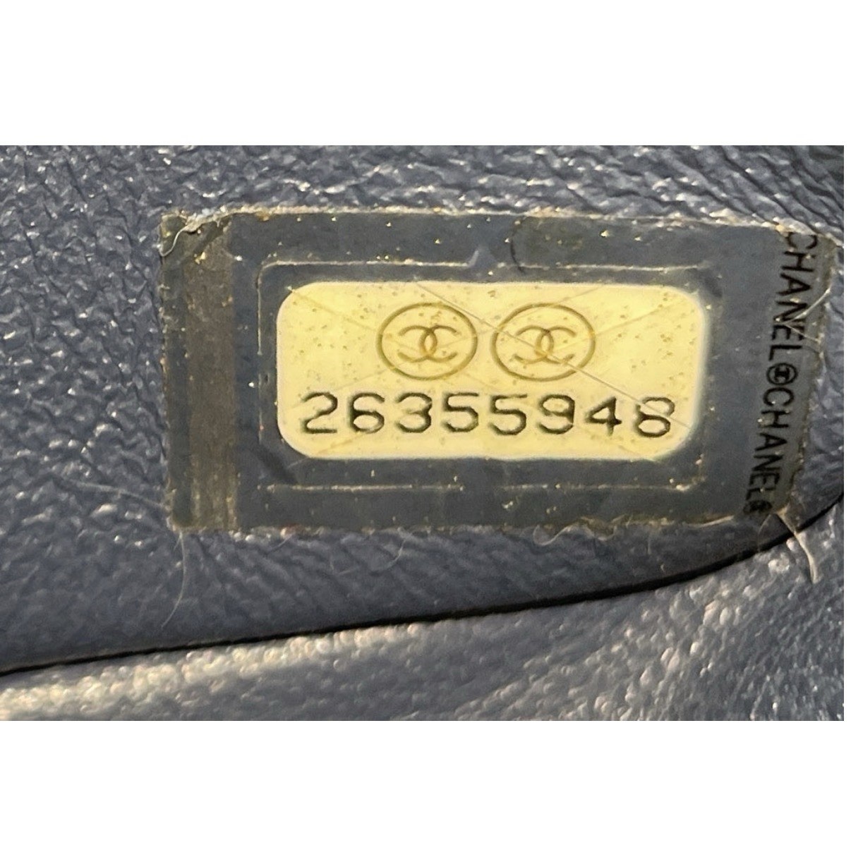 Chanel Classic Double Flap Medium Quilted Lambskin Navy Dark Blue Silver Hdw Bag