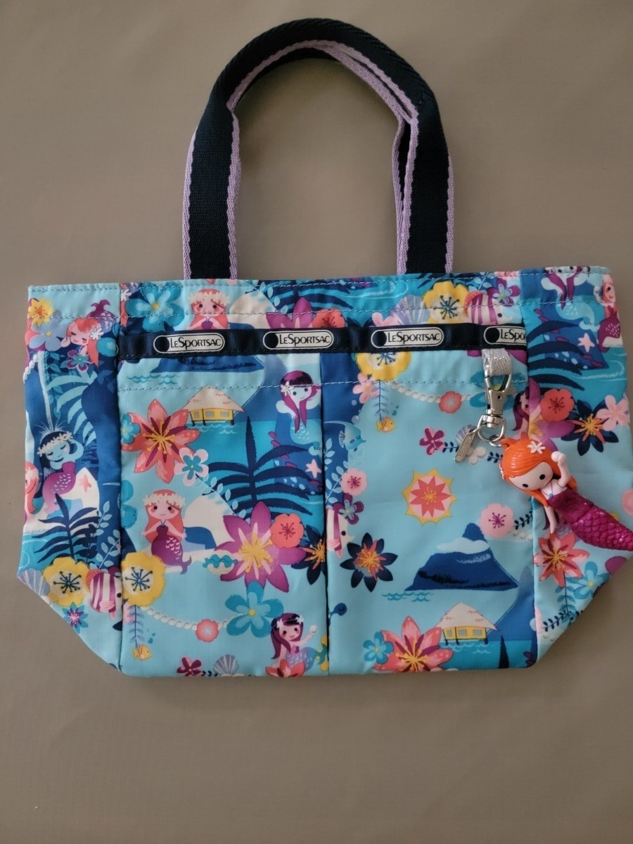Le Sportsac Disney It’s a Small World Tahitian Dream Mermaid Tote Bag Blue