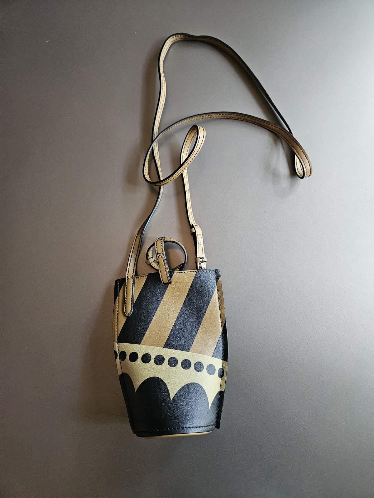 Smythson Of Bond Street Tan Leather Bottle Bag Purse