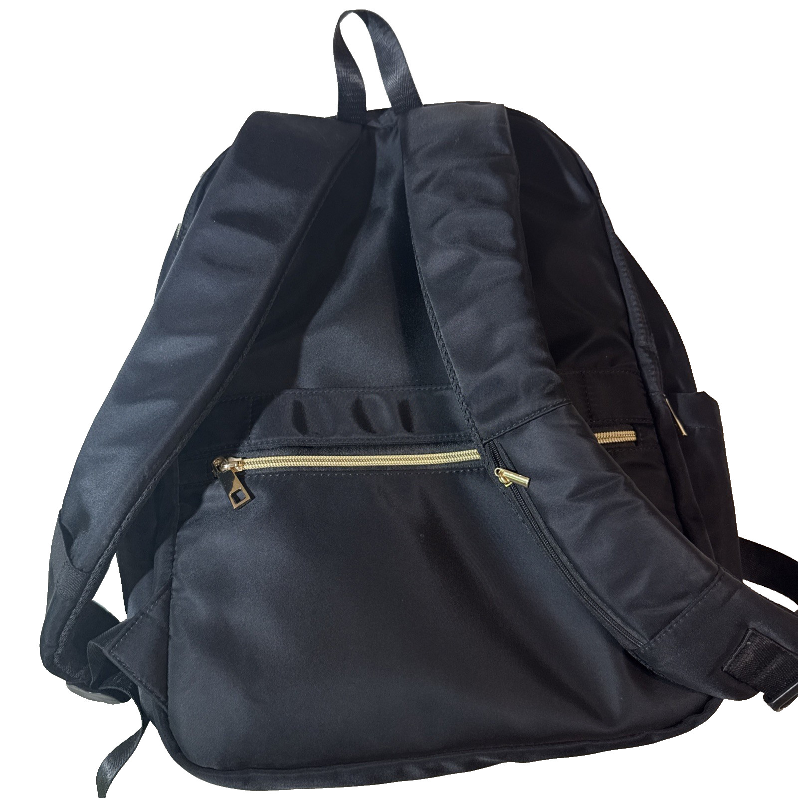 Modoker Quilted Backpack Black Gold Laptop Bag Travel College Work USB Port