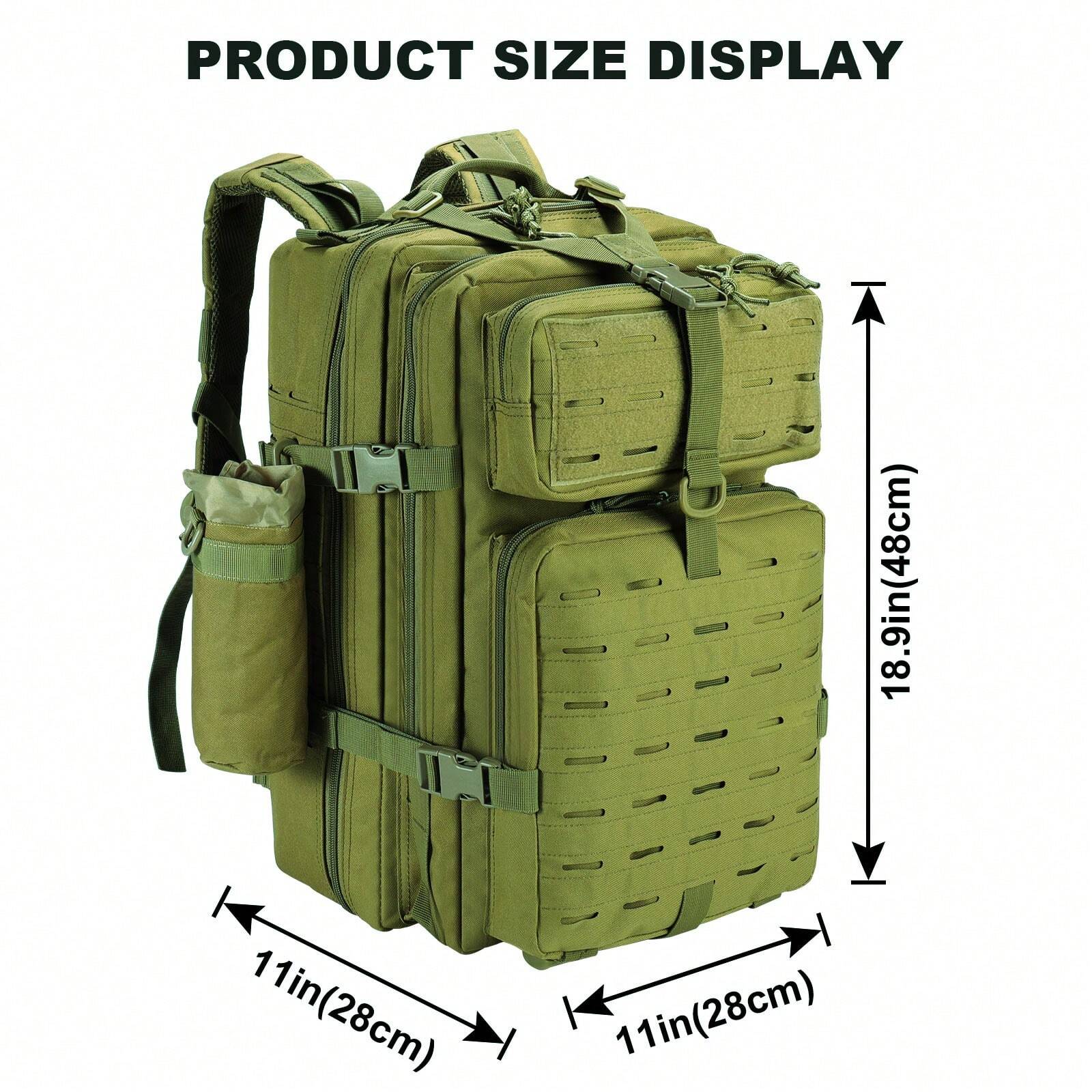 45L Military Molle Tactical Backpack Rucksack Camping Bag Waterproof Outdoor