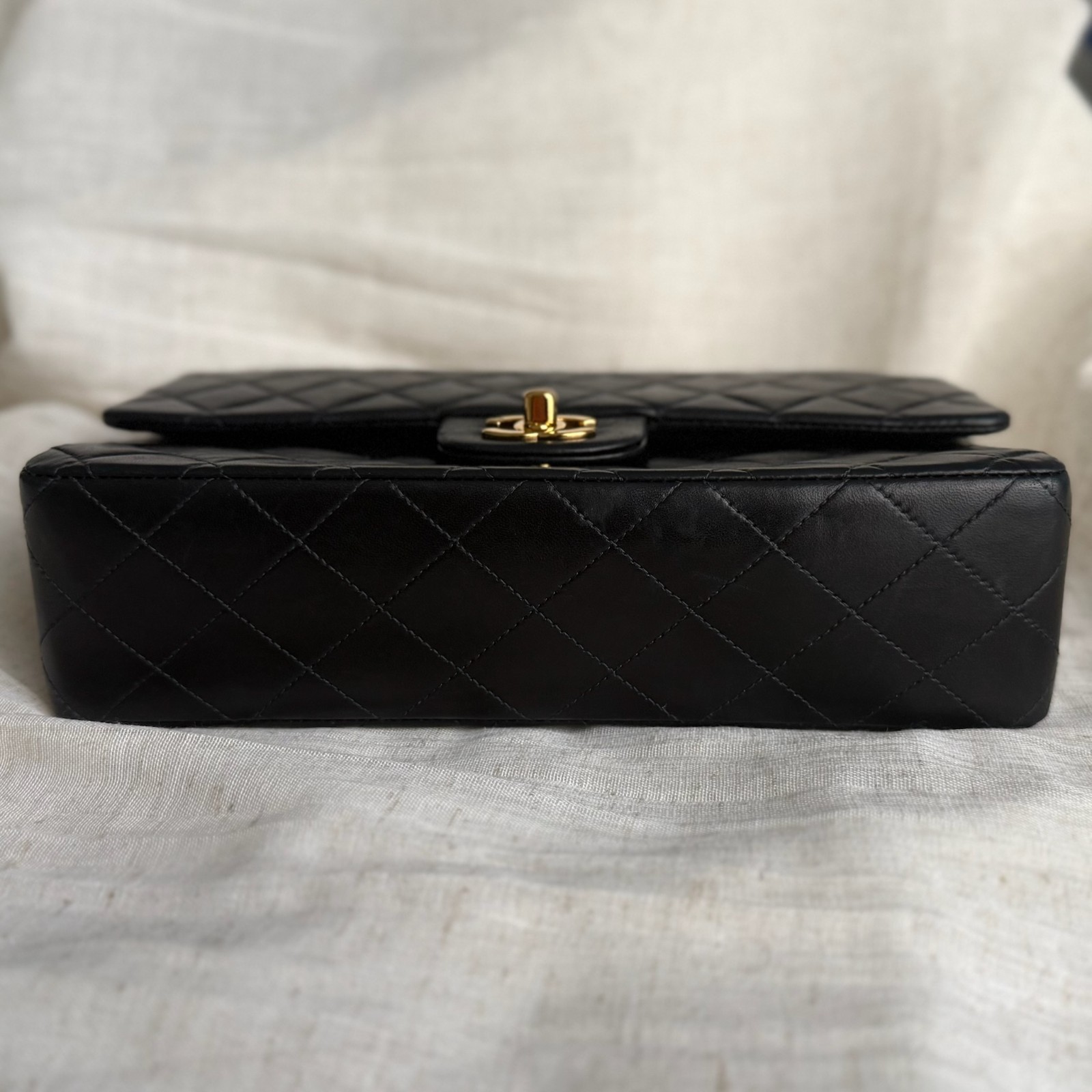 Chanel Classic Flap Medium Black Lambskin & Gold-Tone Metal