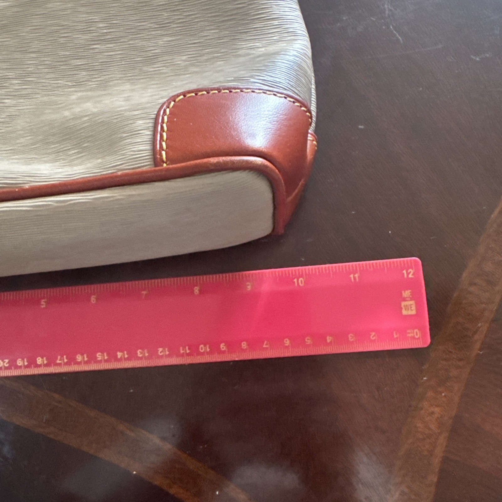Dooney & Bourke Taupe and Chestnut Crossbody or Shoulder Bag.
