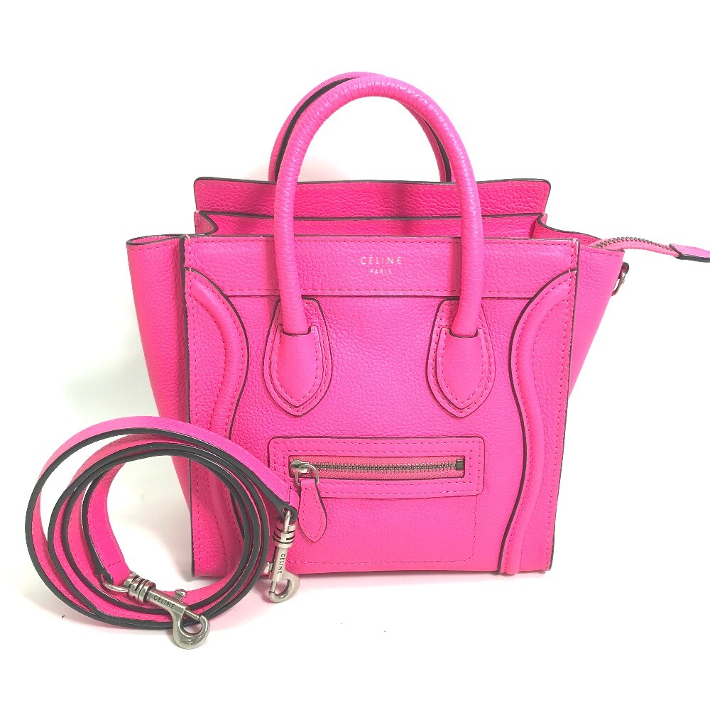 CELINE 189243 Tote Bag Crossbody Luggage Nano Shopper 2WAY Shoulder Bag Hand Bag