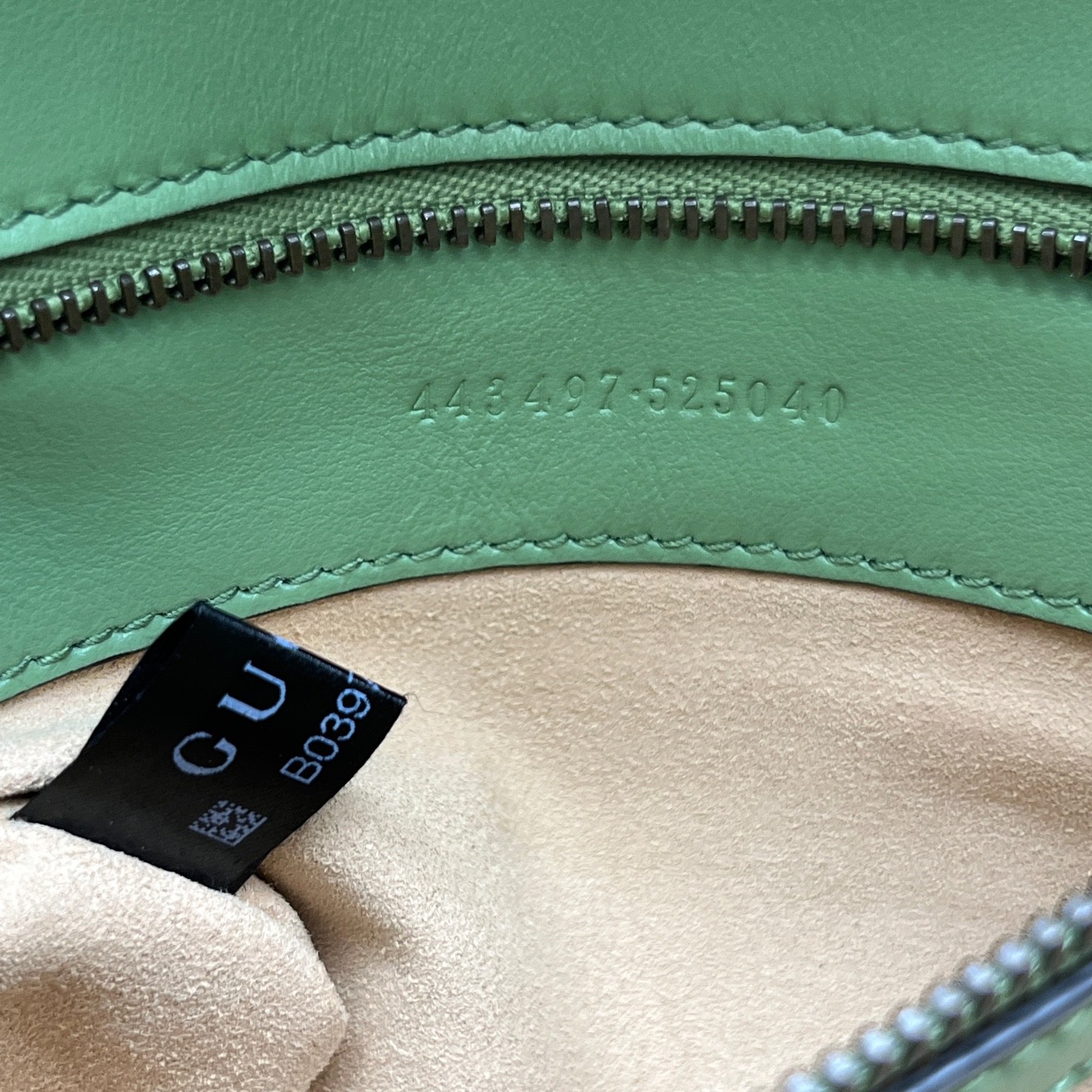 Gucci Chevron Small Gg Marmont Green Calfskin (ws071326b7r)