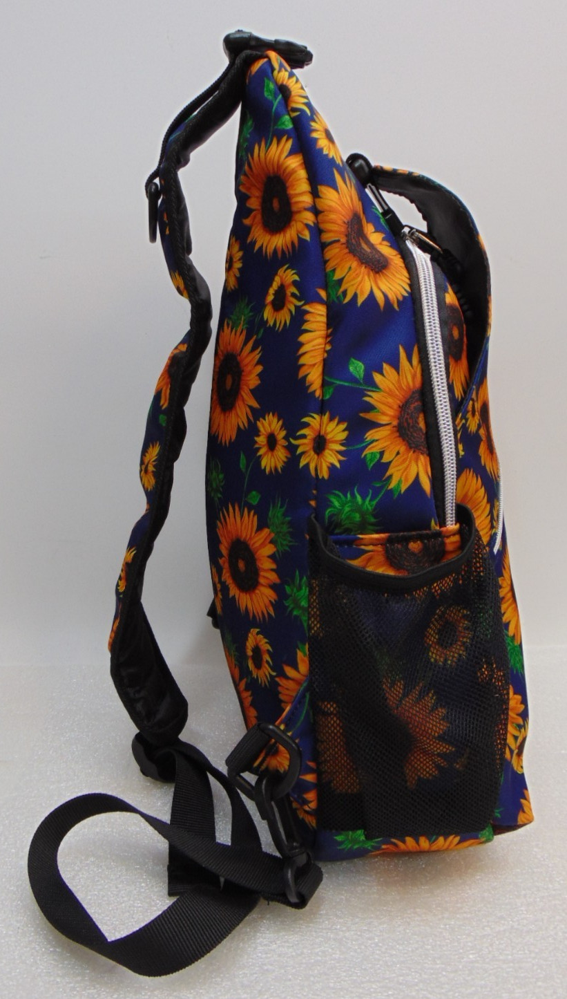 MOSISO Sling Backpack Multipurpose Travel Hiking Sunflower Crossbody Shoulder