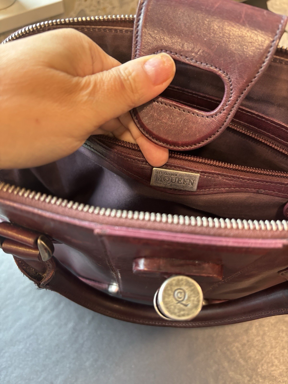 Rare Archival Alexander McQueen Oxblood Novak Bag – Mid-2000s Runway archival