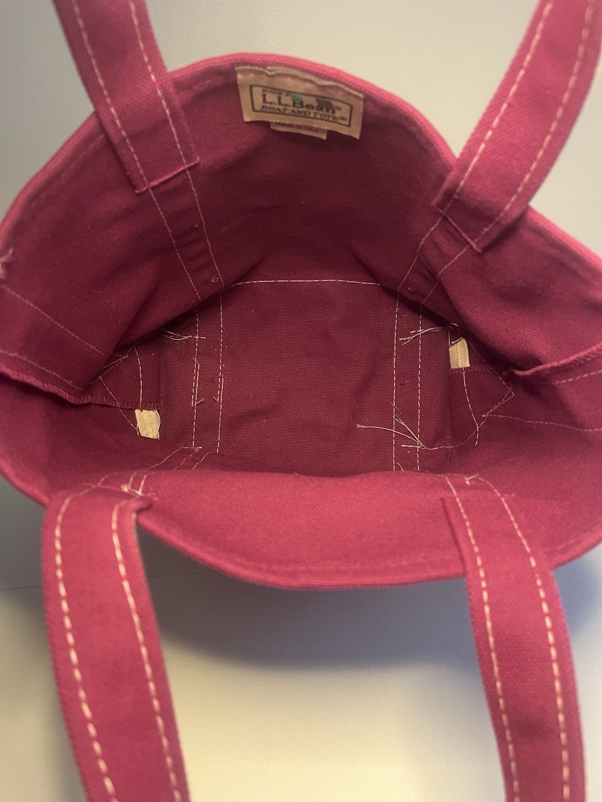 Vintage L.L. Bean Boat & Tote Two Tone Purple Wine RARE Made in USA EUC 90s VTG