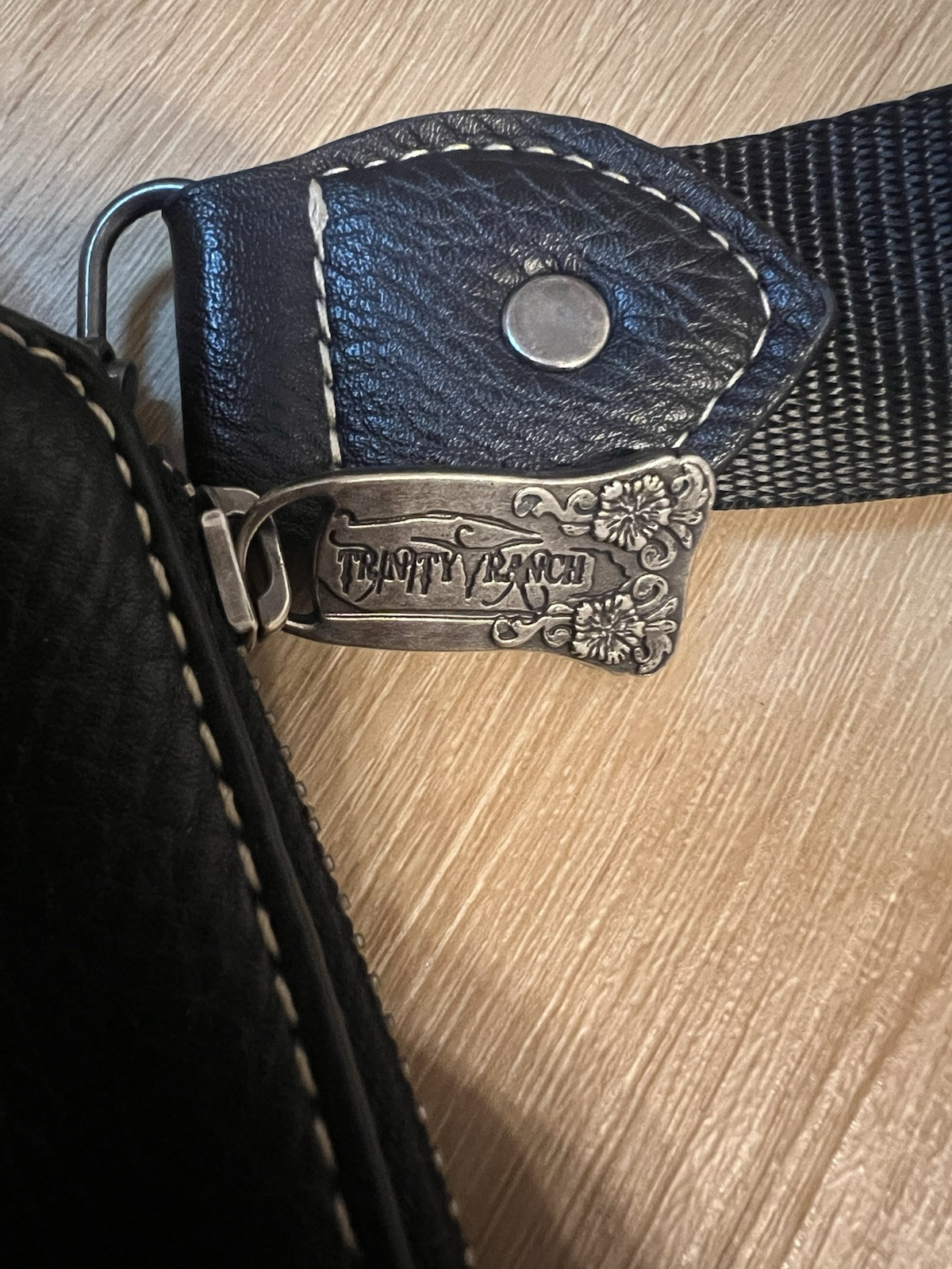 Trinity Ranch Black Leather Purse with Fringe and Rhinestones Western Cowgirl