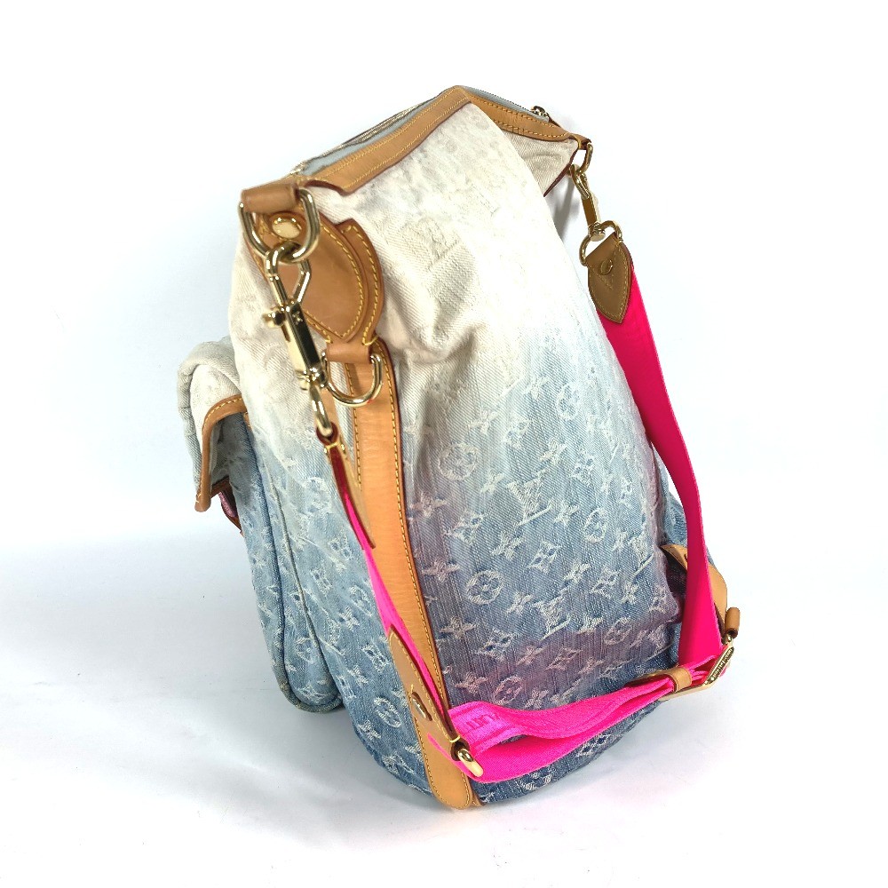 LOUIS VUITTON M93184 Gradient SunburstPM Bag MonogramDenim blue/pink
