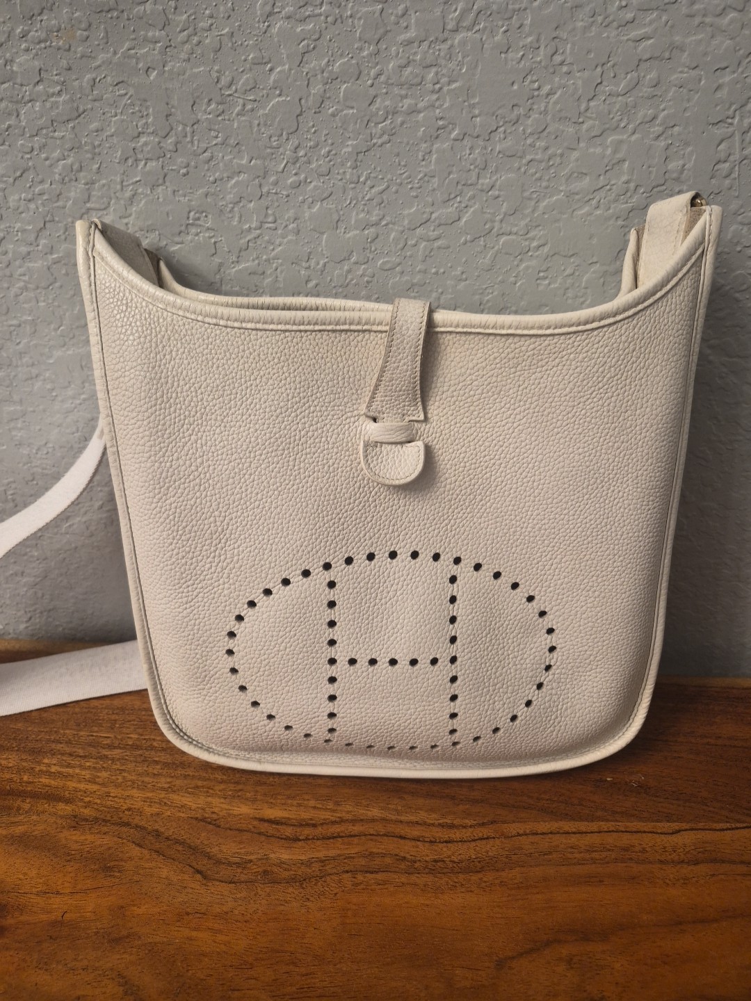 HERMES WHITE SHOULDER BAG EVELYN PM VERY GOOD CONDITION ⬛️ L 2008