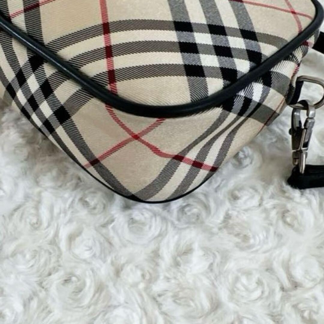 BURBERRY BLUE LABEL Shoulder Hand Bag Pouch Nova Check Vintage Auth From Japan