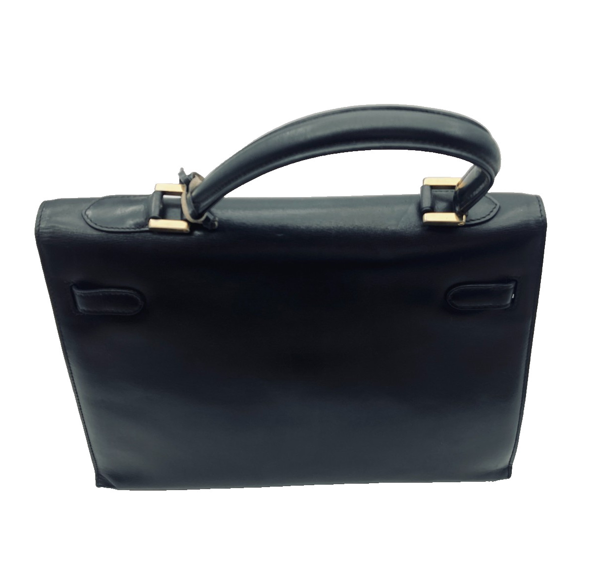 Bally Hand Top handle Bag Classic Black Leather 32cm Authentic