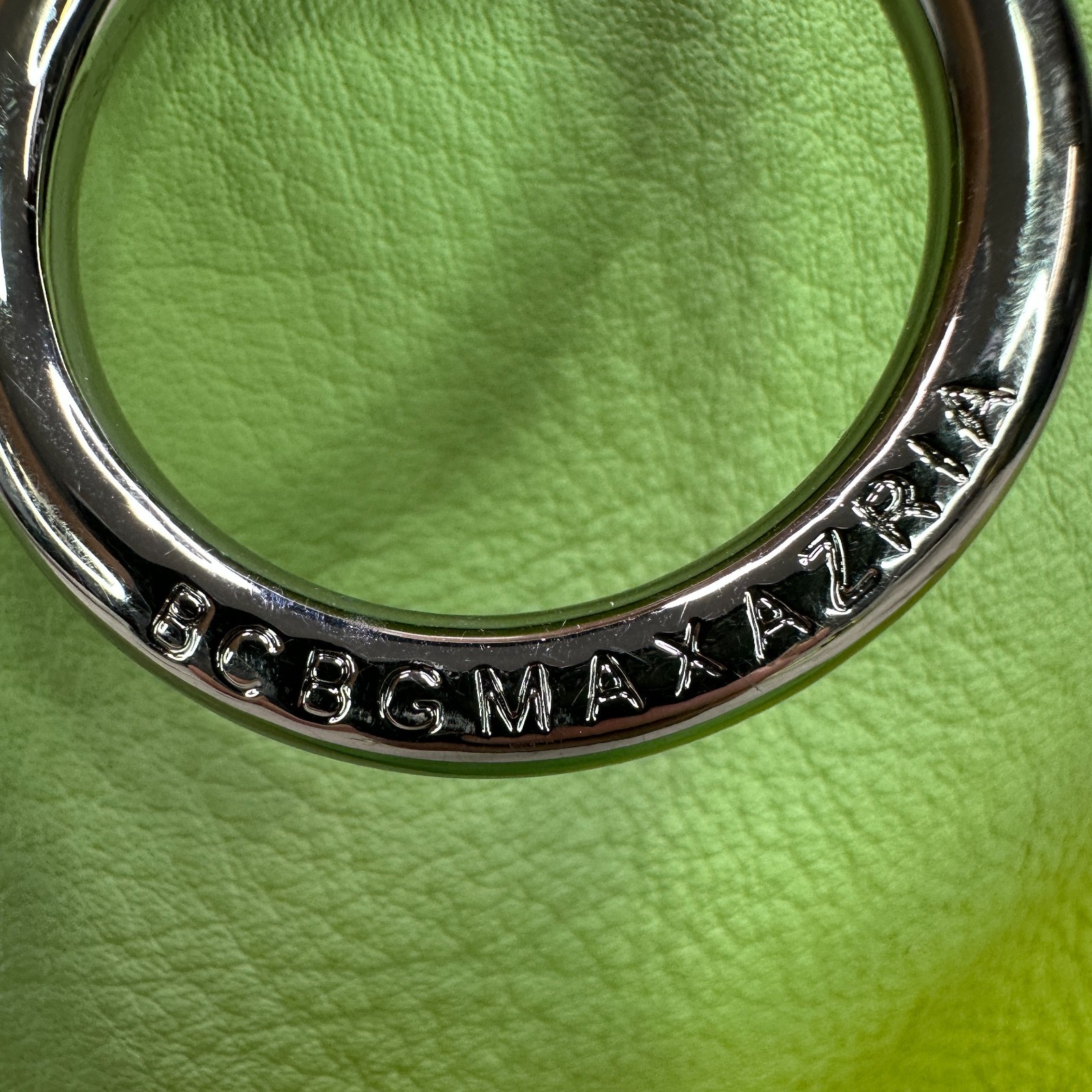 BCBGMaxazria Ombre Green Large Leather Tote Shoulder Bag Colorful Designer Logo