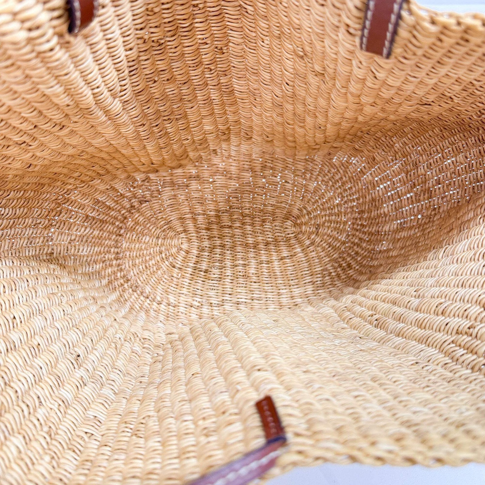 LOEWE Anagram Brown Raffia Shoulder Bag