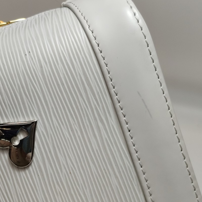 Louis Vuitton Alma BB Mini White Epi Leather Daily Handheld Bag Duty Paid