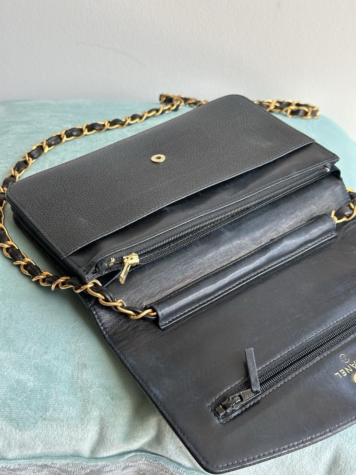 CHANEL Classic WOC Caviar Black Gold Hardware 9Series Vintage