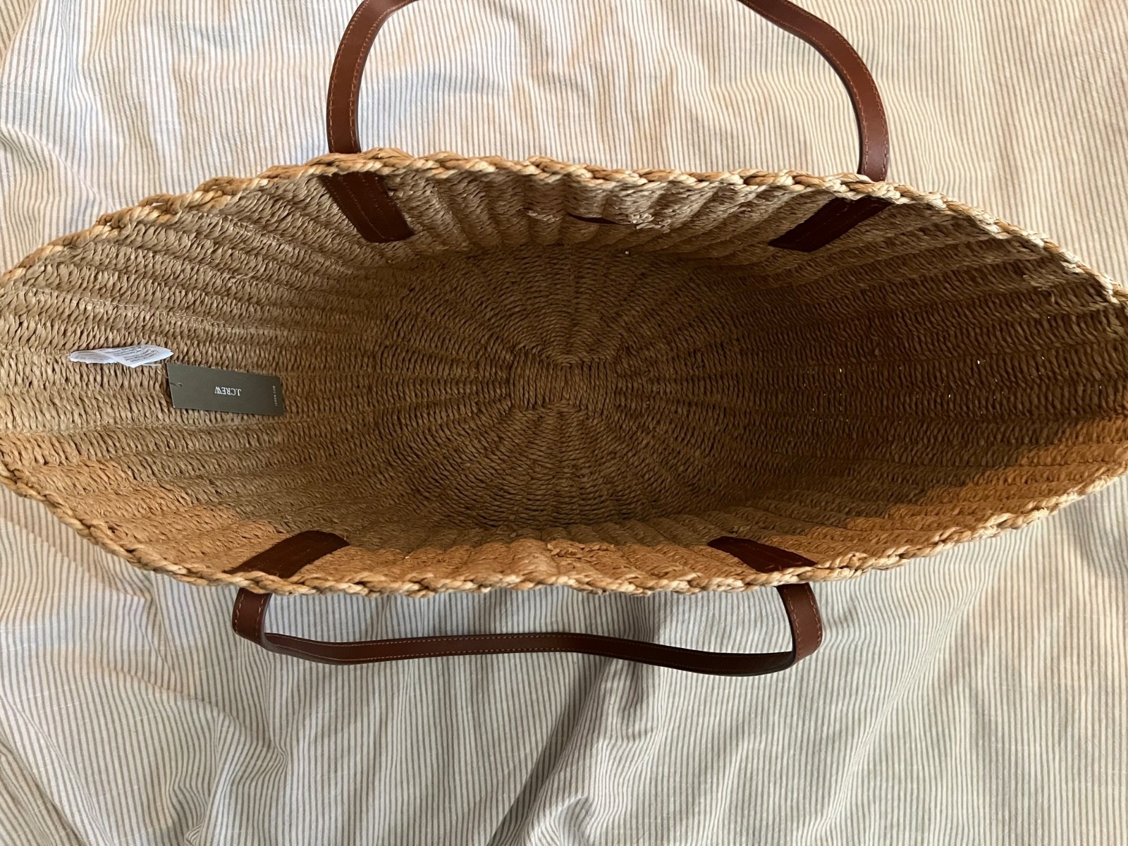 NWT J.Crew Como Woven Straw Tote