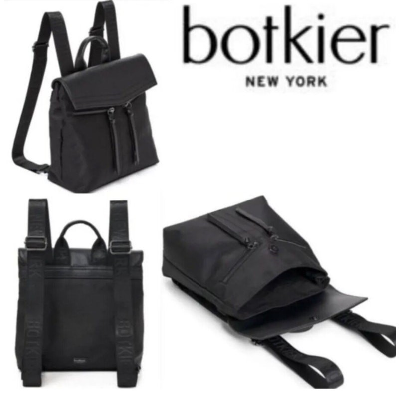 BOTKIER Women’s Trigger Mini Nylon Backpack Black One Size Lightweight NWT