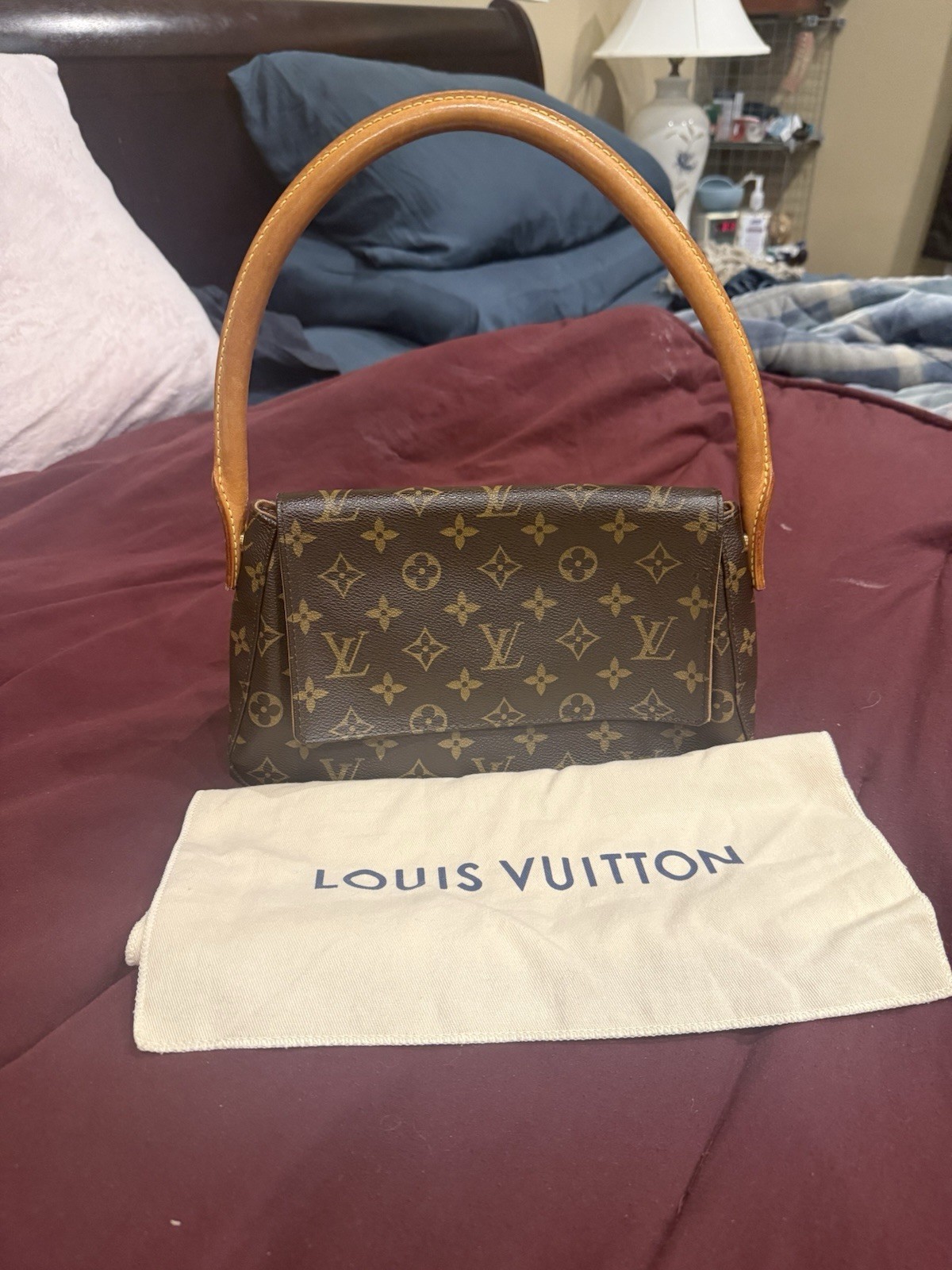 Louis Vuitton Looping Shoulder Bag Mini Brown Canvas