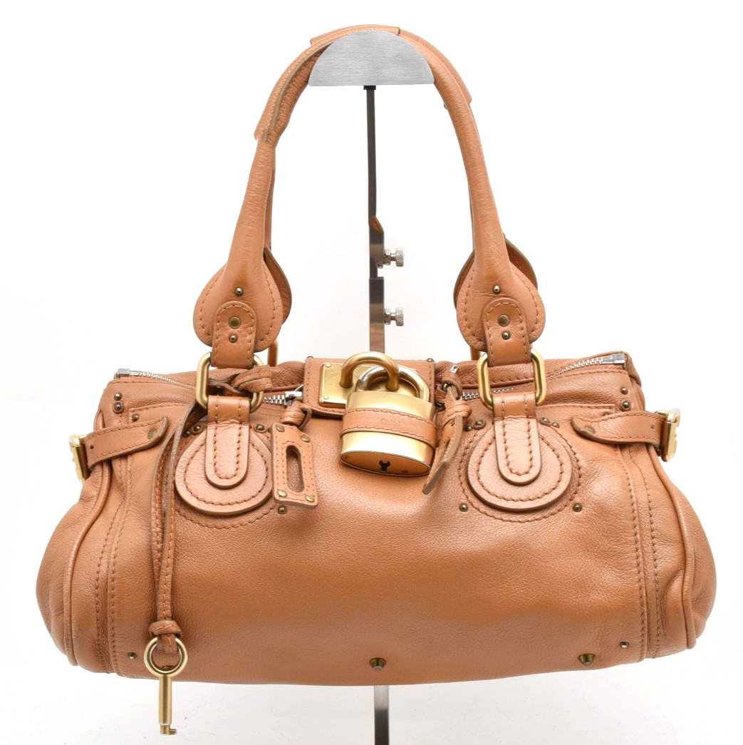Chloe Paddington Hand Bag Purse Brown Leather Shoulder Authentic