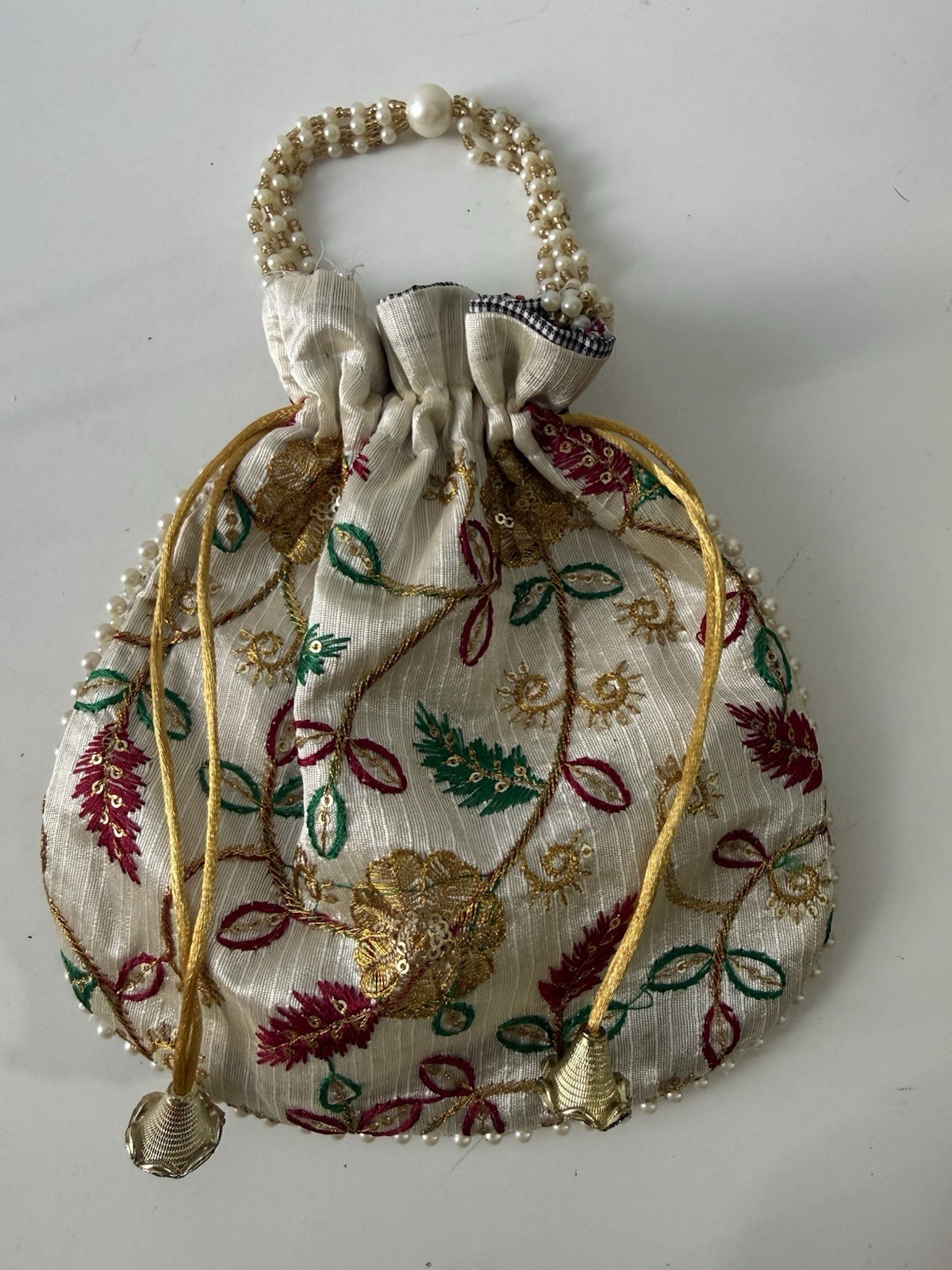 Handmade Rare Women’s Potli Handbag For Party Wedding Traditional Gold