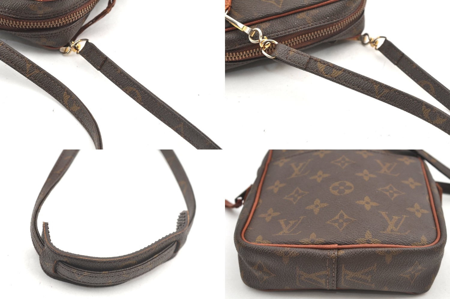 Authentic Louis Vuitton Monogram Danube Shoulder Cross Bag Old Model LV AB421