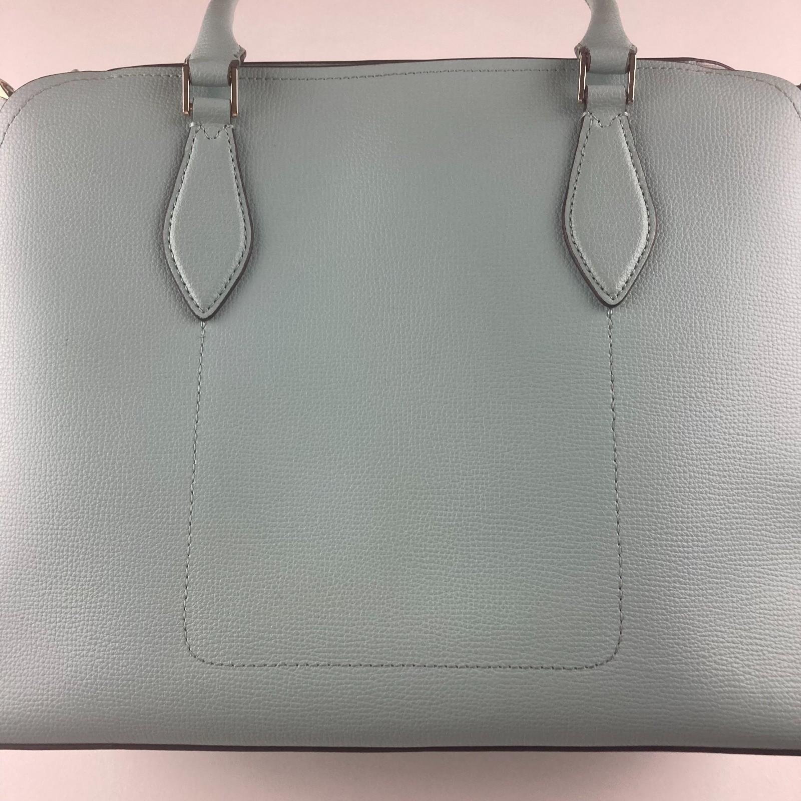 Kate Spade NY Spring Meadow Tote Bag Logo 2 Handle Purse Satchel Teal Mint Used