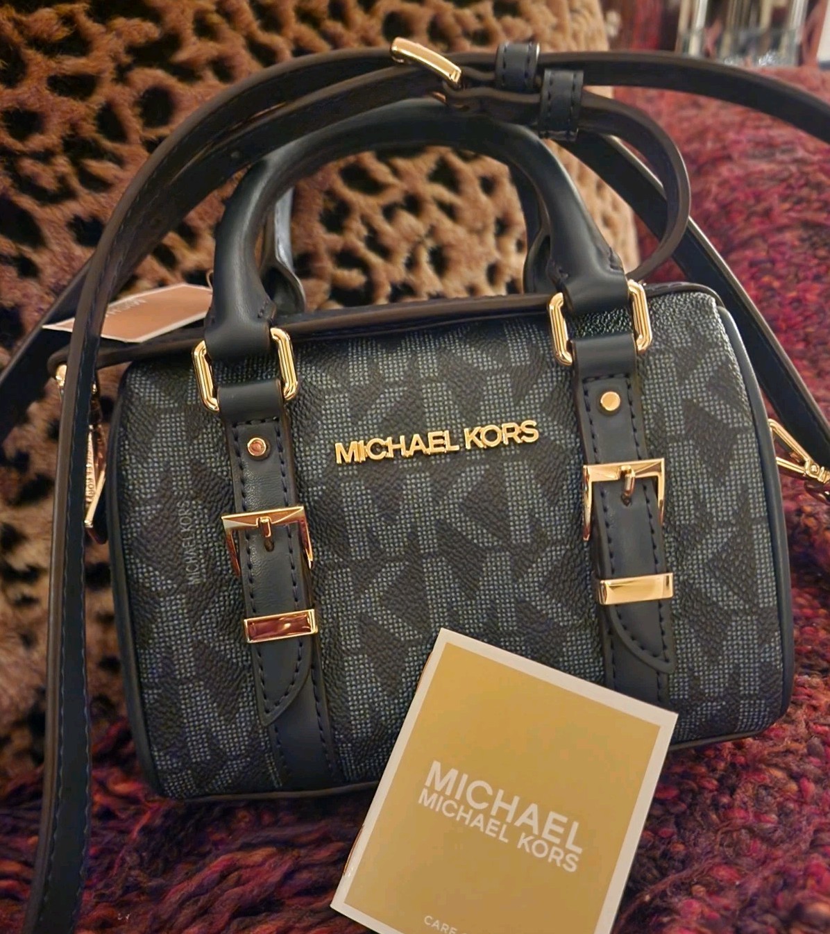 Michael Kors Bedford Legacy Satchel Admiral Barrel Bag Mini Xbody $325 NWT Rare!