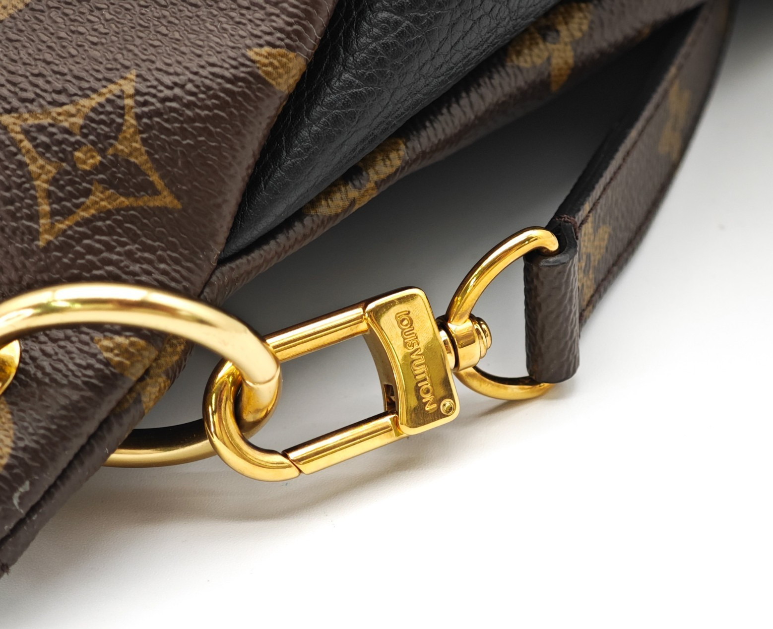 LOUIS VUITTON Pallas MM Monogram 2Way Shoulder HandBag M4275 Auth BLACK 0112