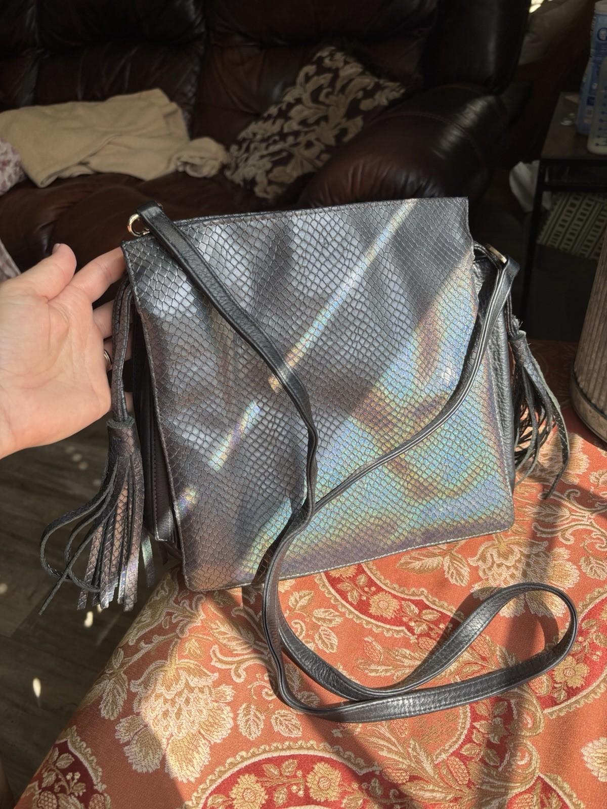 Kelly Wynne Iridescent Snake Print