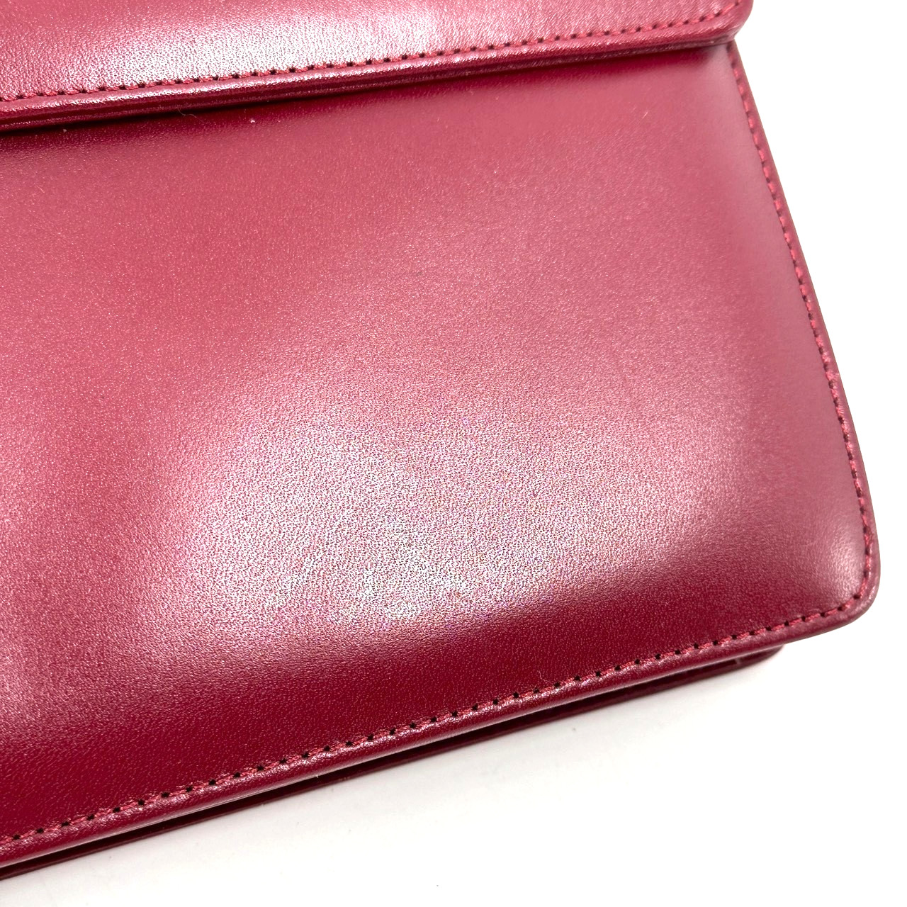 Cartier Must Line Shoulder Bag Hand Bag Bordeaux Vintage Authentic