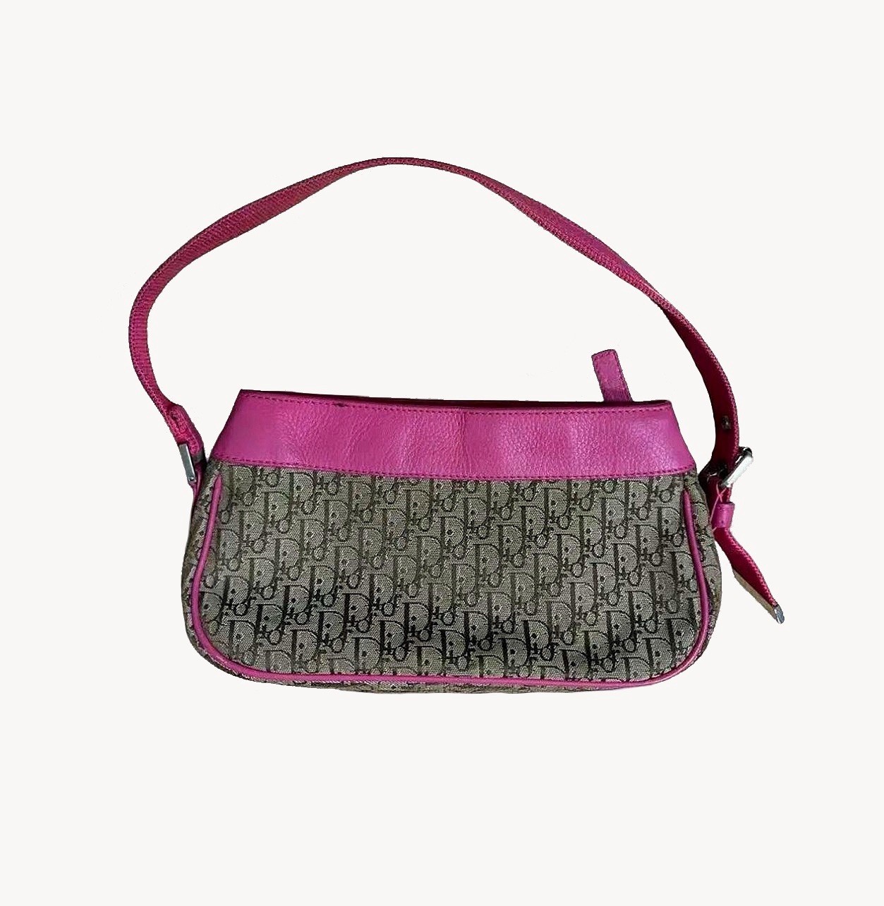 Christian Dior 2005 Monogram Street Chic Pink & Beige Bag