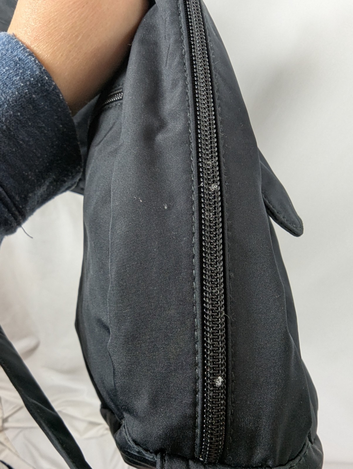 AmeriBag Healthy Back Bag Black Crossbody Sling Messenger Nylon Outdoor Backpack