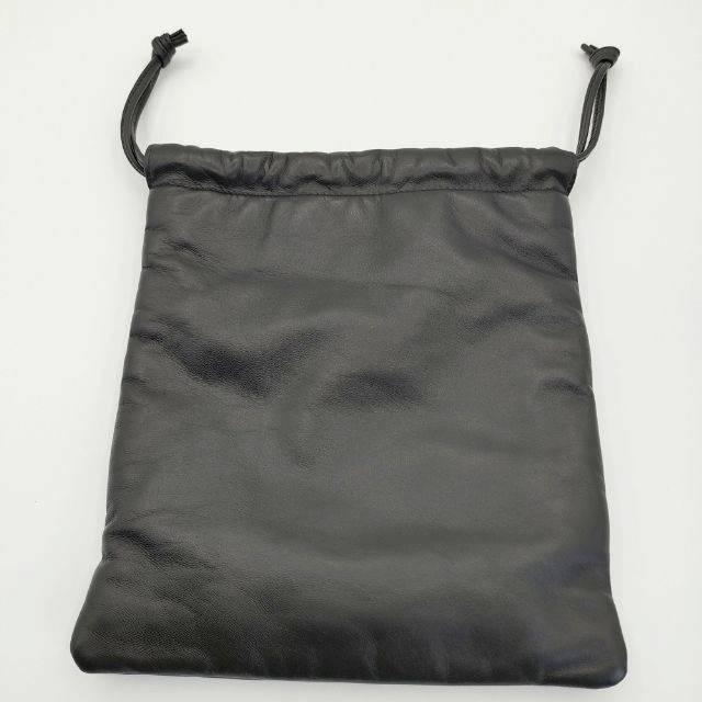 Aeta Tote Bag Leather Pouch Drawstring bag black 6-0628G∞
