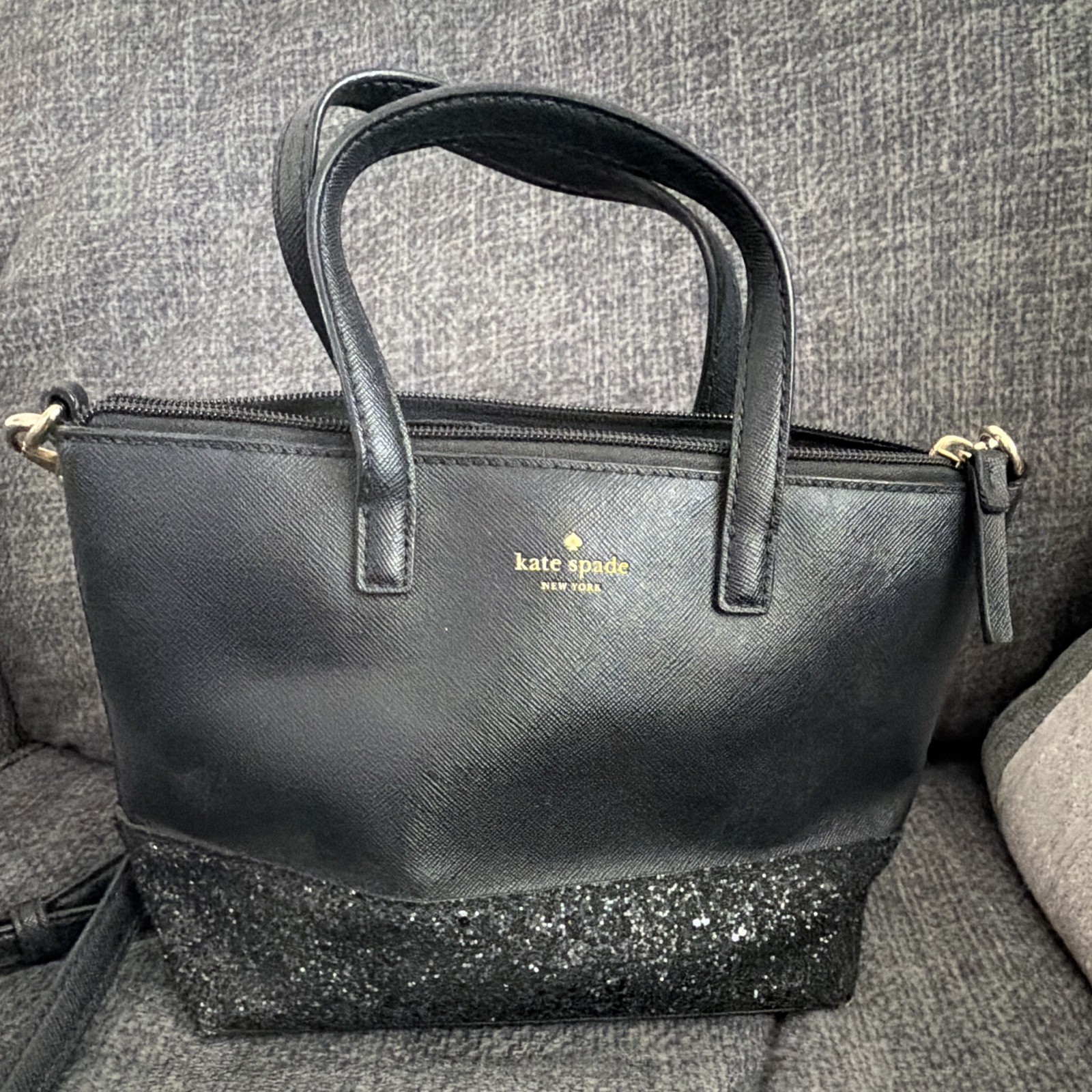 kate spade new york Lola Glitter Women`s Crossbody Bag – Black