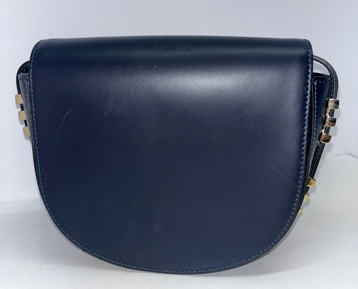 A. Bellucci leather half moon crossbody bag Navy Blue shoulder bag purse