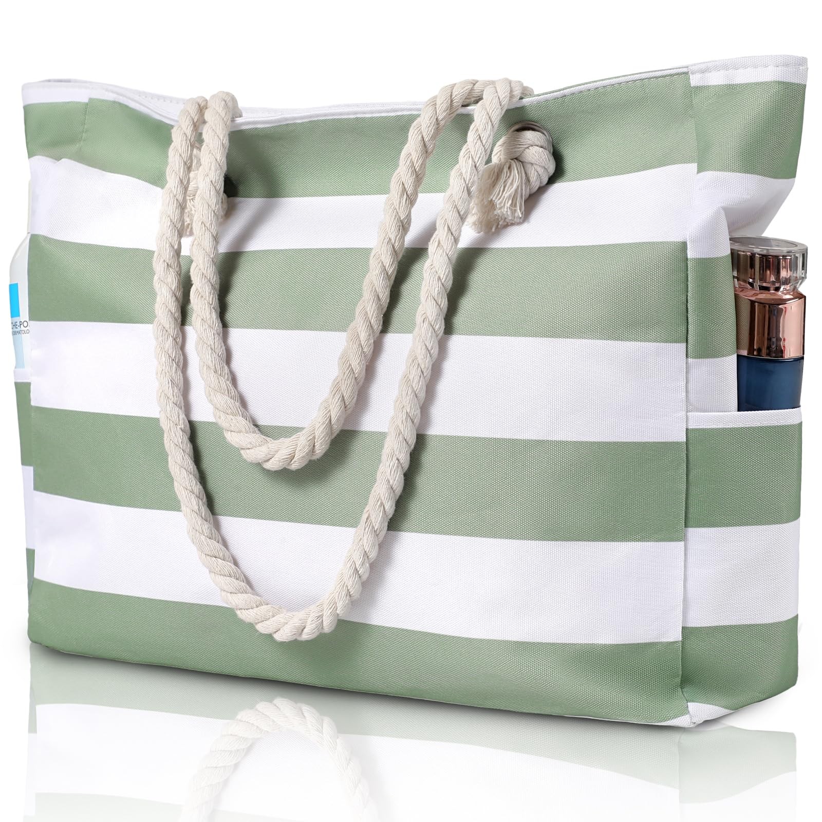 Beach Bag for Women – Large Beach Tote Bag, Waterproof Sandproof Beach Bag wi…