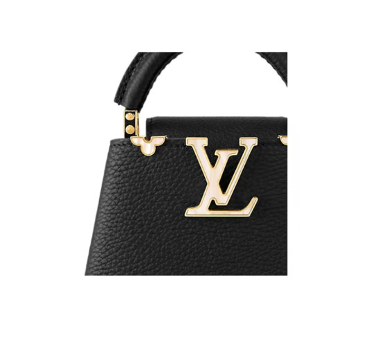 LOUIS VUITTON Capucines aurillon cowhide handbag Women’s Black 6.4*2.6*4.3 in