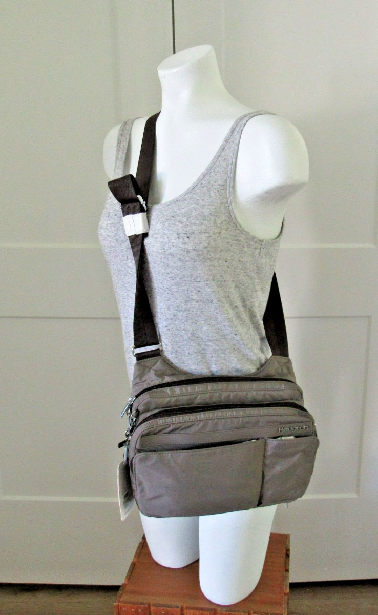 NWT Hedgren Mich Inner City Multi Compartment Crossbody Bag Sepia Brown #HIC363