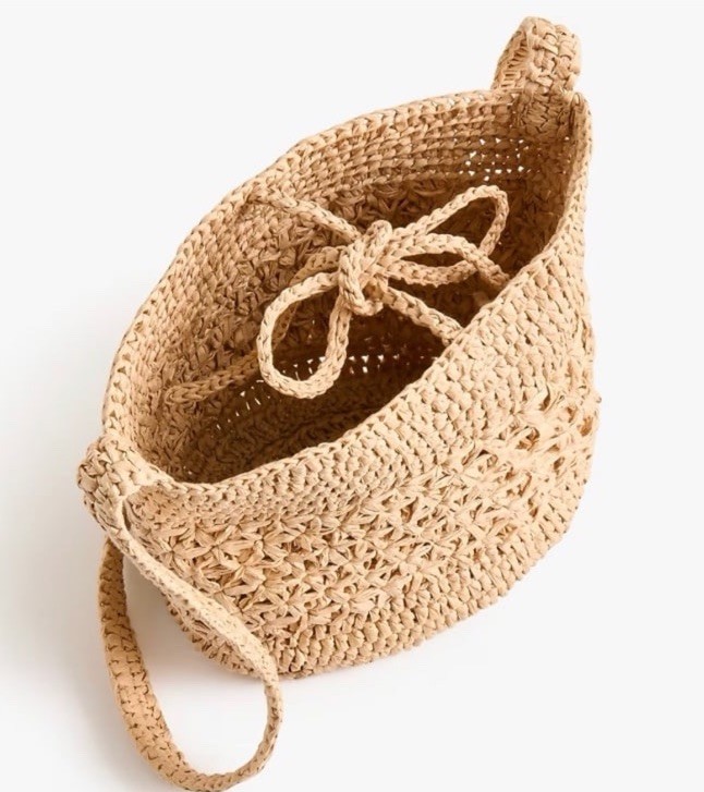 J.Crew Floral Woven Bucket Bag