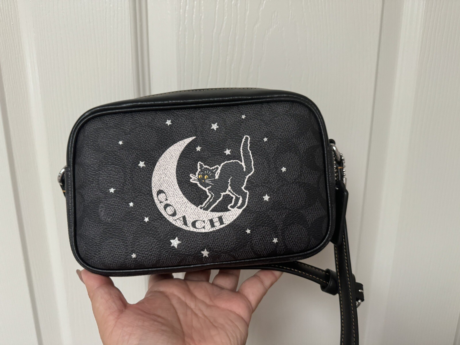 NWT Coach Mini Jamie Camera Bag In Signature Canvas With Halloween Graphic CY349