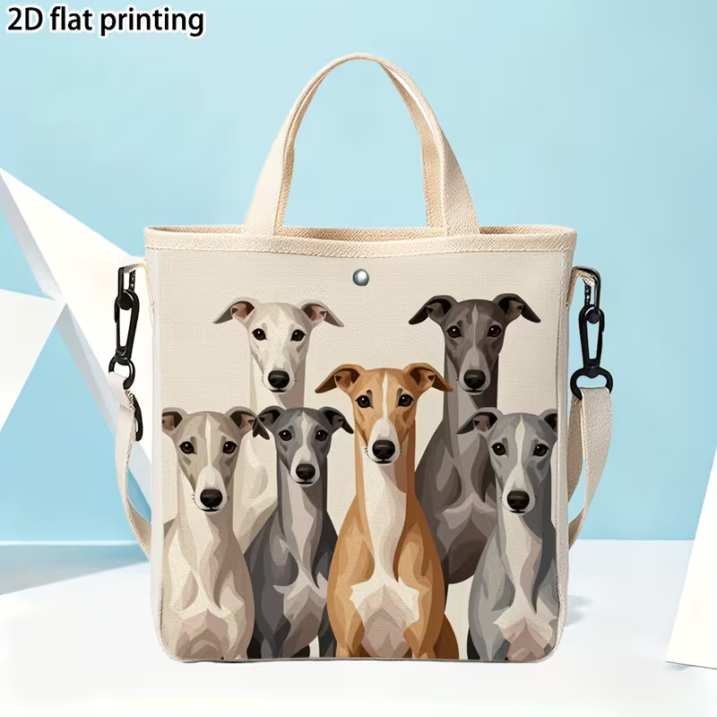 Whippet Greyhound Dog Tote Bag Shoulder Shopping Handbag Gift Animal Lovers