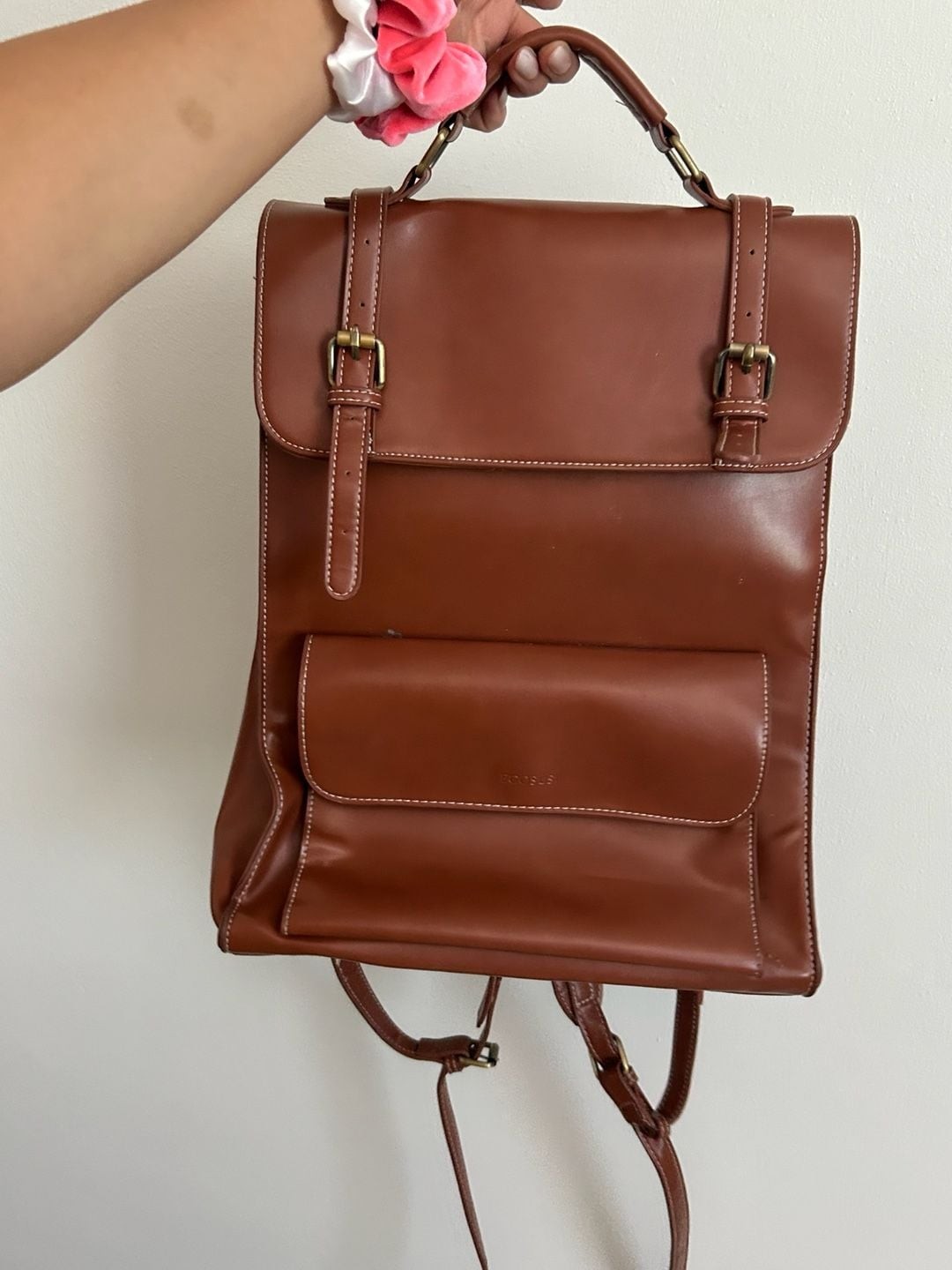 Ecosusi Vintage Style Faux Leather Laptop Backpack