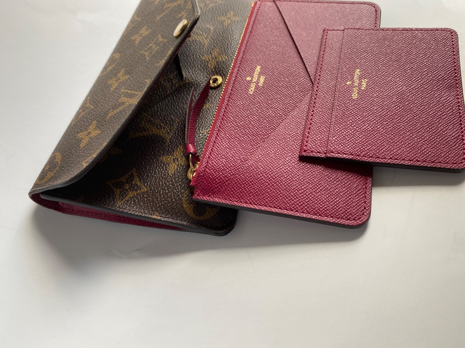 Louis Vuitton Monogram Jeanne Wallet Complete 3 Piece Set
