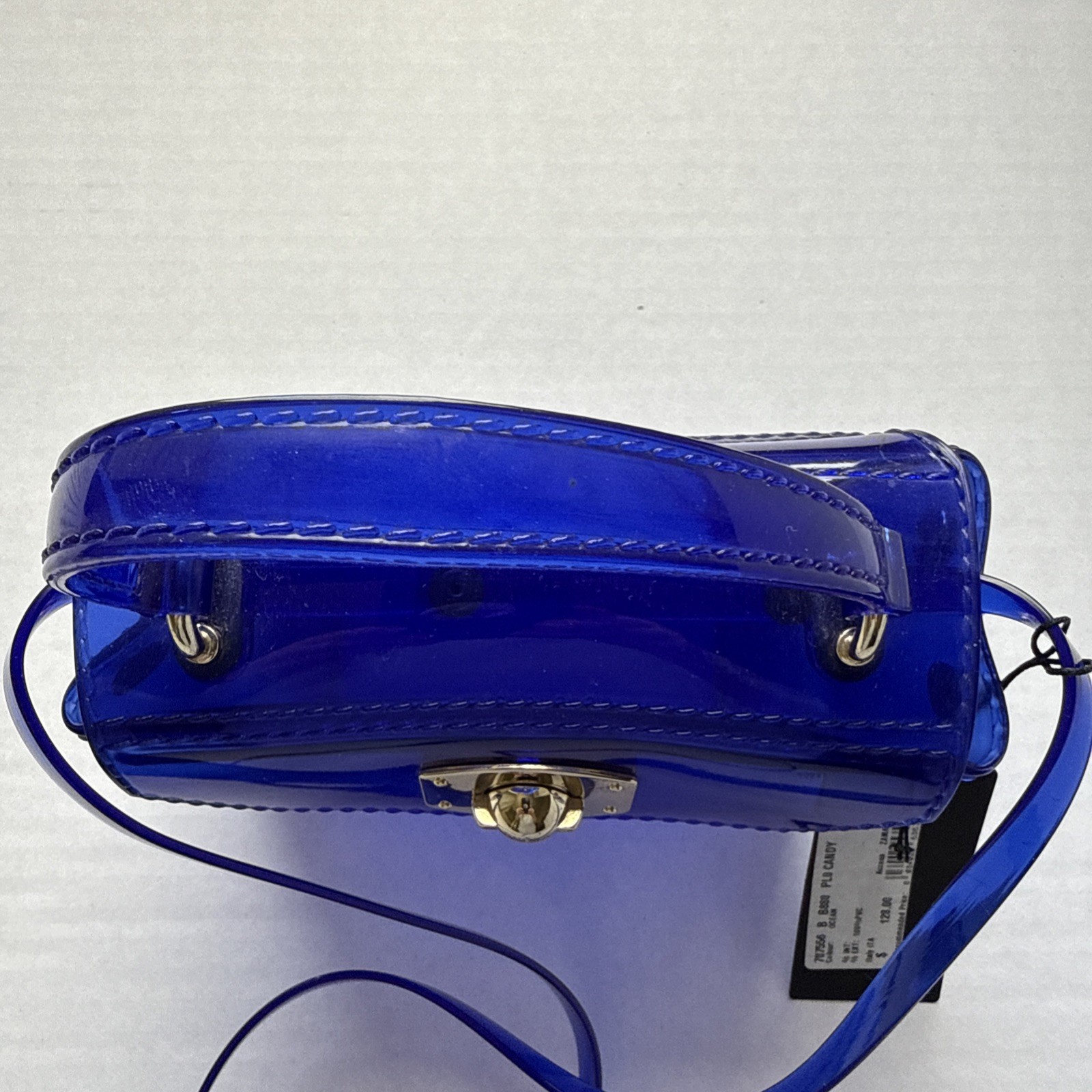 Furla Mini Bon Bon Crossbody Candy Series, Clear Handbag, NWT In Ocean