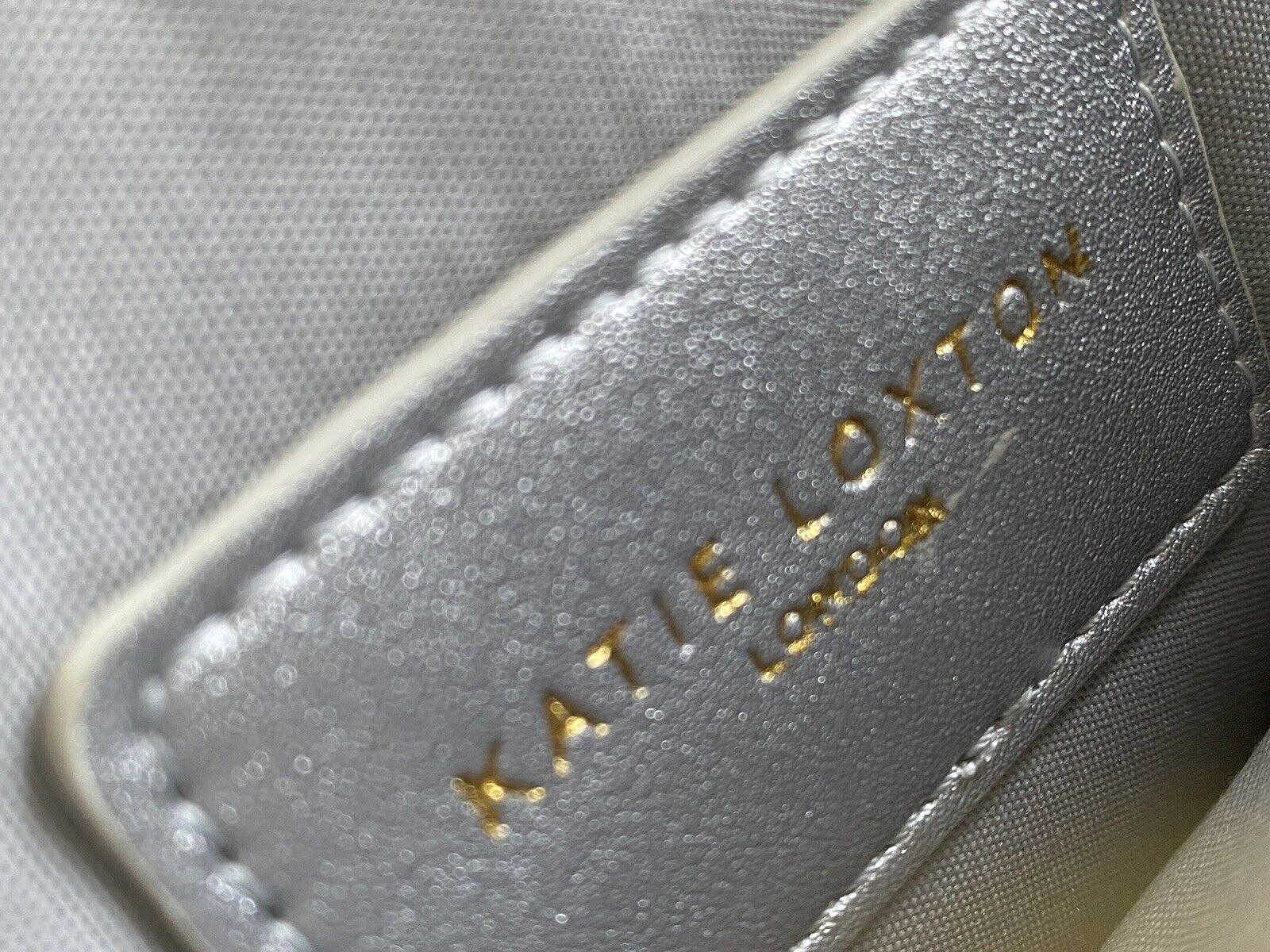 KATIE LOXTON London Perfect Pouch OH SO CHIC Metallic Silver Zip Makeup Bag